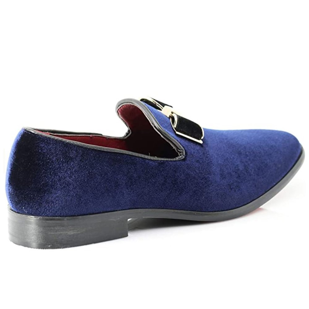 Men's Vintage Bow Tie Velvet Dress Loafers Slip On Fashion Shoes s23 nv Tuxedo